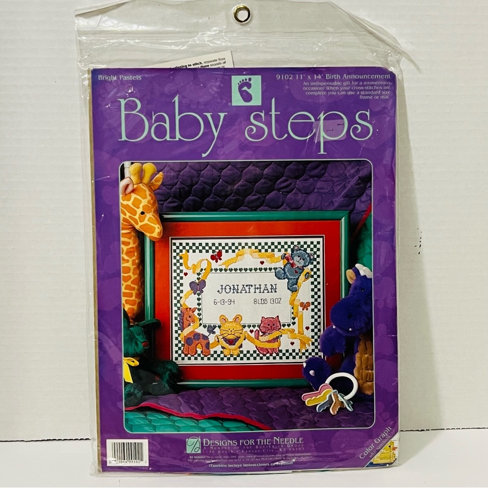 Baby Steps Birth Announcement Counted Cross Stitch Kit +9102